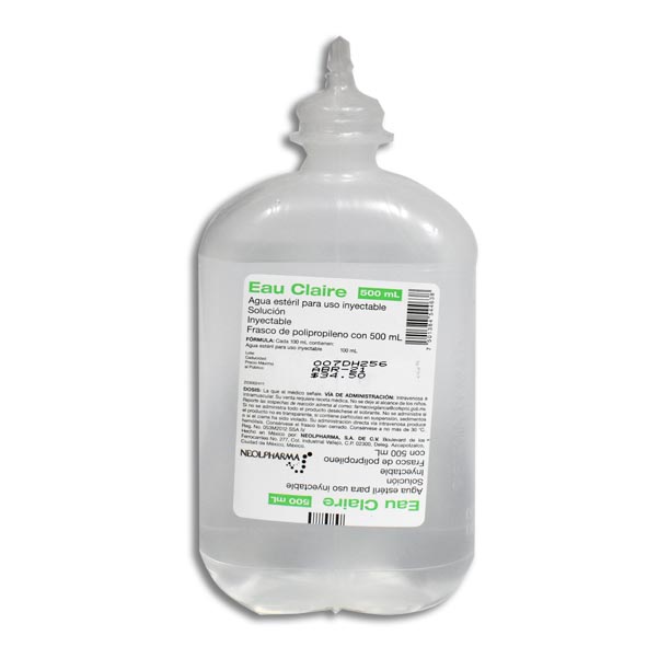 AGUA INYECTABLE ALPHARMA 500ML.