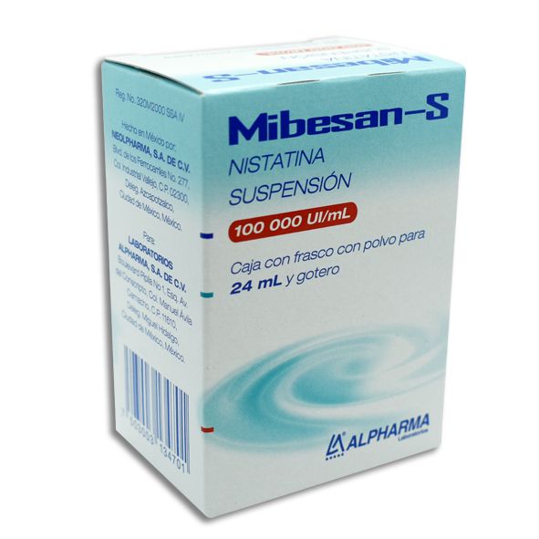 NISTATINA ALPHARMA 2.4MG.SUSP.C/24 ML