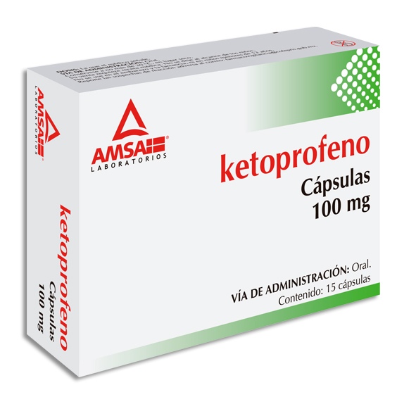 KETOPROFENO AMSA 100MG. 15CAP.