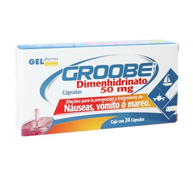 DIMENHIDRATO GROOBE GELPH.50MG.24C.
