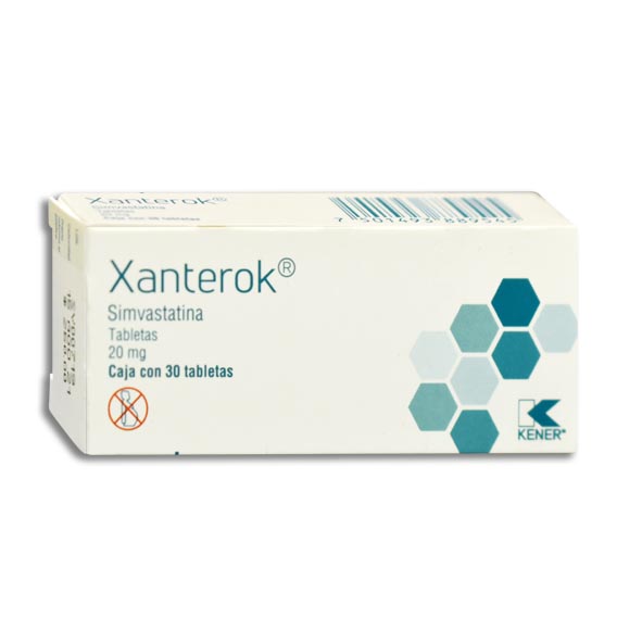 SIMVASTATINA XANTEROK 20MG.30TAB.