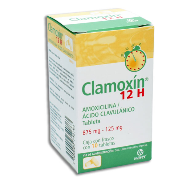 CLAMOXIN 875/125MG.12H C/10TAB.