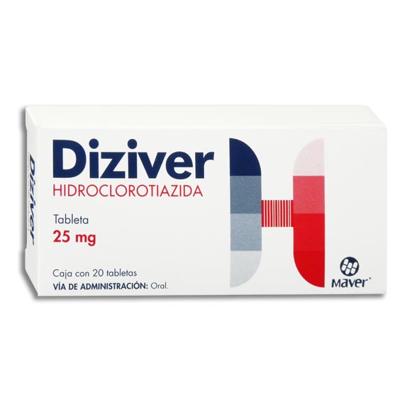 HIDROCLOROT.25MG.DIZIVER 20TAB.