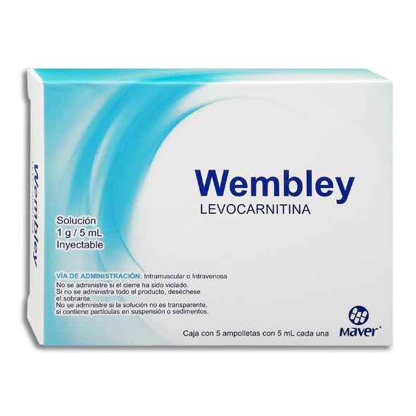LEVOCARNITINA WEMBLEY 1GR.INYECT.5AMP.