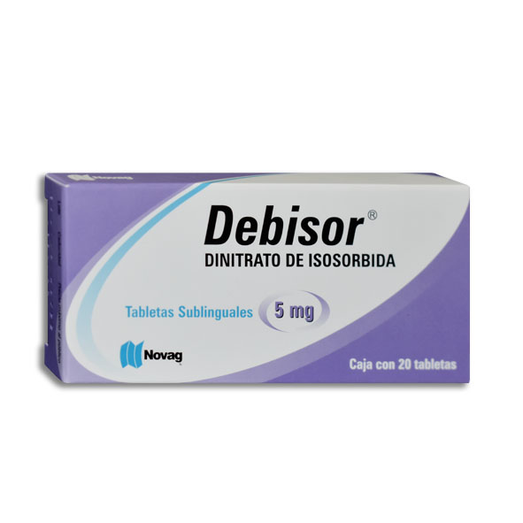 ISOSORBIDA DEBISOR 5MG.SUBL.20TAB.