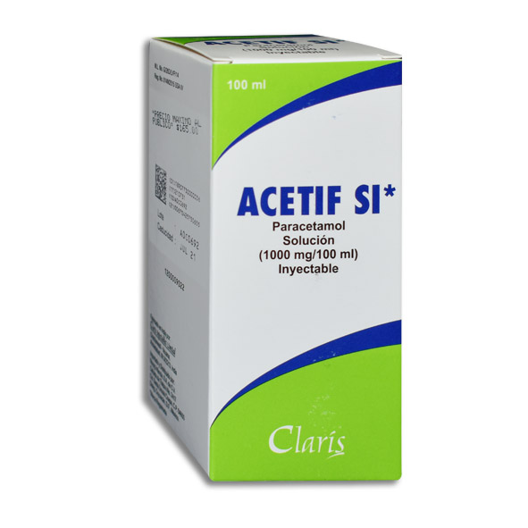 PARACETAMOL ACETIF 1000MG.INYECT.100ML.