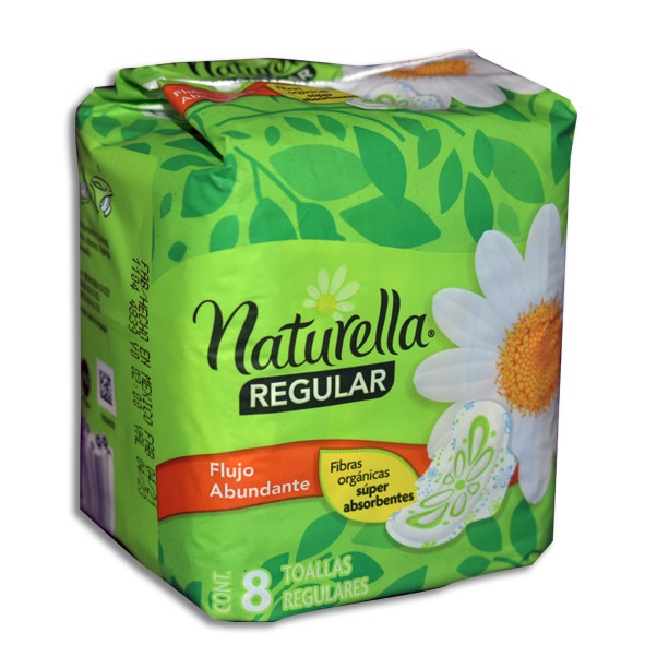 TOALLA S.NATURELLA REGULAR C/ALAS 8T.