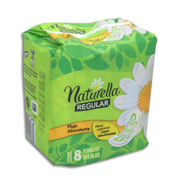 TOALLA NATURELLA REGULAR S/ALAS 8T