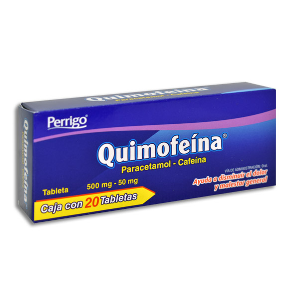 QUIMOFEINA 500/50MG.C/20TAB.