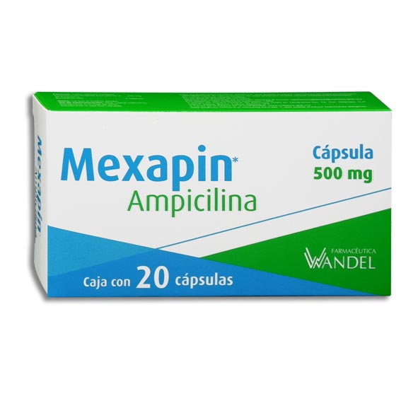 AMPICILINA MEXAPIN 500MG.C/20 CAPS.
