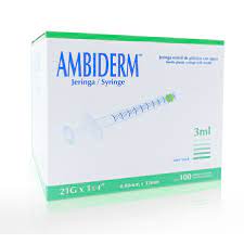 JERINGA AMBIDERM 21X32 3ML.100PZA.