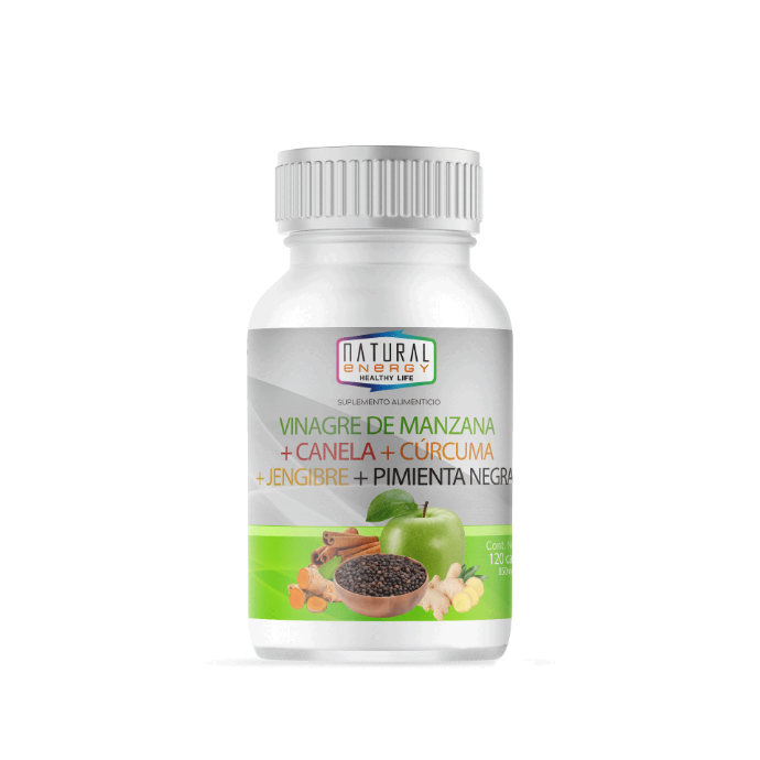 VINAGRE DE MANZANA NATURAL E.120CAP.