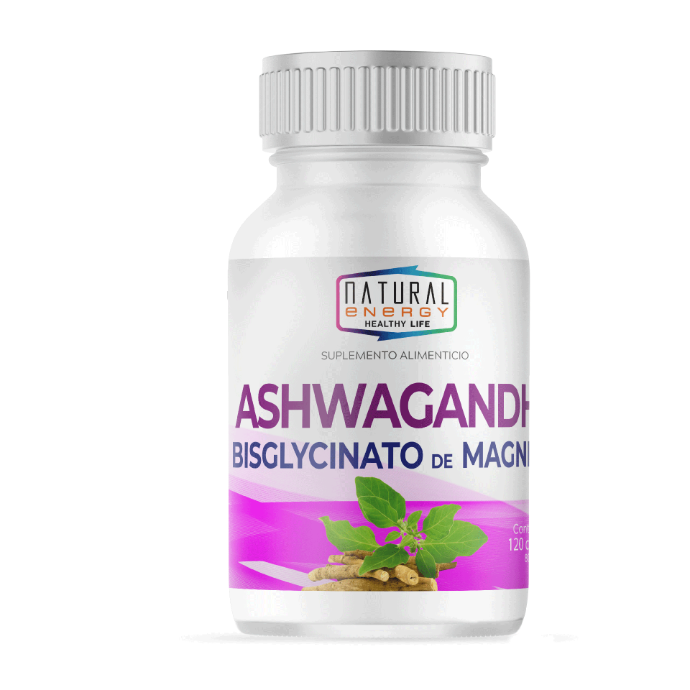 ASHWAGANDHA,BISGL.MAGN.NATURAL E.800MG.120CAP.