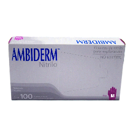 [AIGUANRM100] GUANTE AMBIDERM NITRILO ROSA MED.100PZA