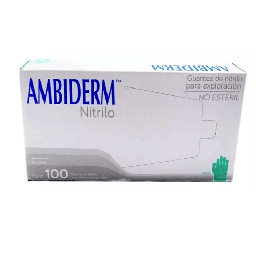 [AIGUAVM100] GUANTE AMBIDERM NITRILO VDE.MED.100PZA.