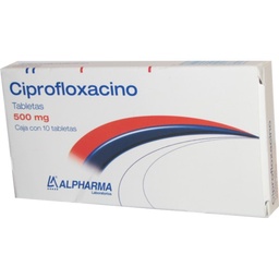 [ALCIPGI500] CIPROFLOX.ALPHARMA 500MG.10TAB.