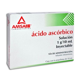 [AMAASAAS6AM] ACIDO ASC.AMSA 1GR/10ML. 6AMP.