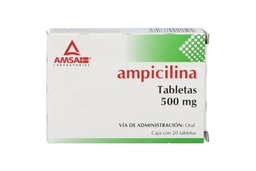 [AMAMPGI500C] AMPICILINA AMSA 500MG.20TAB.