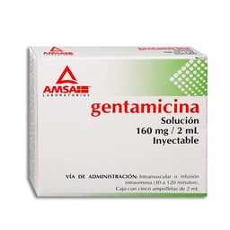 [AMGENGI5P160] GENTAMICINA AMSA 160MG.INY.C/5AMP.