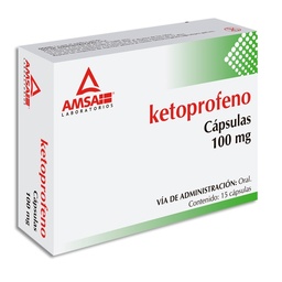 [AMKET10015C] KETOPROFENO AMSA 100MG. 15CAP.