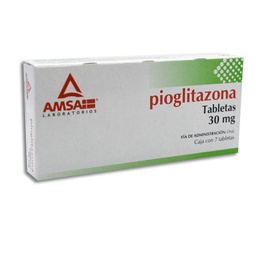 [AMPIOG307TA] PIOGLITAZONA AMSA 30MG.C/7TAB.