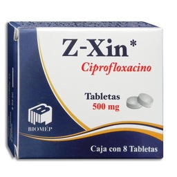 [BICIPZXI500] CIPROFLOXACINO Z-XIN 500MG.C/8TAB.