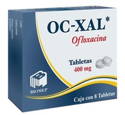 [BIOFLOCX400] OFLOXACINO OC-XAL 400MG.C/8TAB.