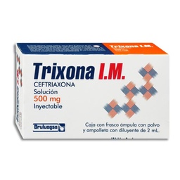 [BSCEFTRI500] CEFTRIAXONA TRIXONA 500MG.IM 1AMP.