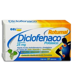 [GEDIC25M30C] DICLOFENACO ROTUMAL 25MG.30CAP.