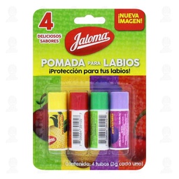 [JAPOMLJB4PZ] POMADA PARA LABIOS JALOMA 4PZA.