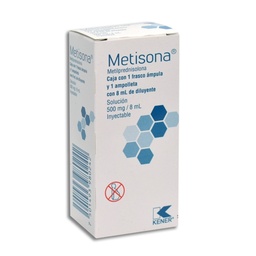 [KNMETM501AM] METILPREDNISOLONA METISONA 500MG.1AMP.