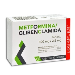 [LEMEGL5240T] METF.GLIB.LOEFFLER 500/2.5MG.40TAB.