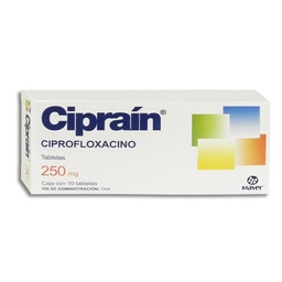 [MACIP25010T] CIPROFLOXACINO CIPRAIN 250MG.10TAB.