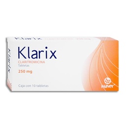 [MACLAKLA250] CLARITROM.KLARIX 250MG.10TAB.