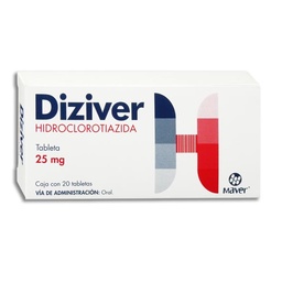 [MAHIDDIZ20T] HIDROCLOROT.25MG.DIZIVER 20TAB.