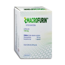 [MVNITMAC100] NITROFURANTOINA MACROFURIN 100MG.C/40CAP.