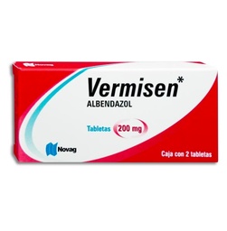 [NOALBVER2TA] ALBENDAZOL VERMISEN 200MG.C/2T.