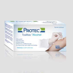 [DGALMALC100] TOALLITA ALCOHOLADA PROTEC 100PZA.