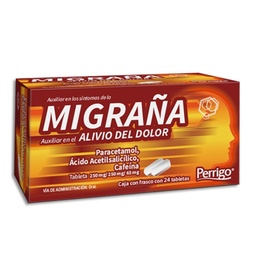 [QUPCAPER24T] PARAC.AC.ACET.CAF.MIGRAÑA 24TAB.