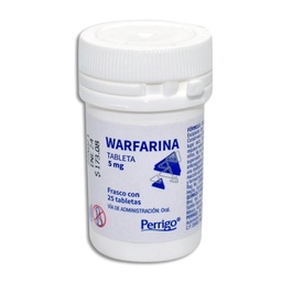 [QUWARW5M25T] WARFARINA PERRIGO 5MG.25TAB.
