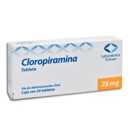 [SCCLOS2520T] CLOROPINAMINA SCHOEN 25MG.20TAB.