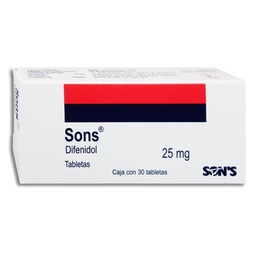 [SODIFSON25] DIFENIDOL SONS 25MG.C/30TAB.
