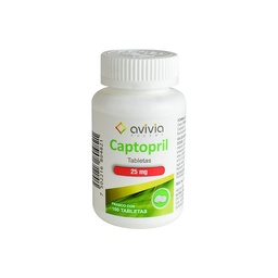 [ULCAPA25100] CAPTOPRIL AVIVIA 25MG.100TAB.