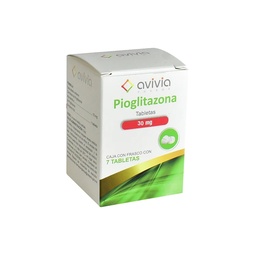 [ULPIO30M7TA] PIOGLITAZONA AVIVIA 30MG.7TAB.