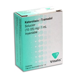 [VSKTRVIT3AM] KETOR.TRAM.VITALIS/PRETAMEL INY.3AMP.