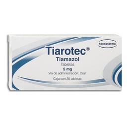 [VMTIATIA20T] TIAMAZOL TIAROTEC 5MG.20TAB.