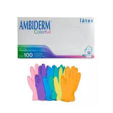 [AIGUACFM1PZ] GUANTE AMBIDERM COLORFULL MED.1PZA.