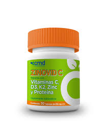 [CMSUPZIN30T] VITAMINA C, D3, ZINC ZINOVID-C 30TAB.