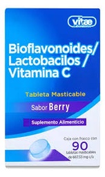 [VTBIOBLV90T] BIOFLAVONOIDES, LACTOBACILOS, VITAM.C VITAE 90TAB.