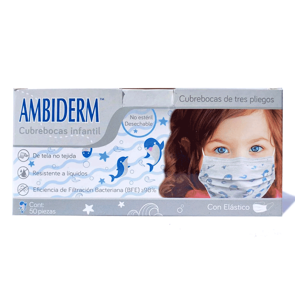 CUBREBOCA AMBIDERM 3PL.INF.DELF.50